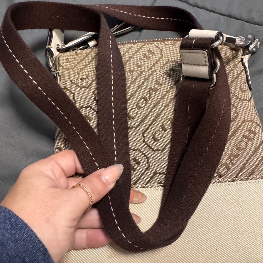 Coach Signature Jacquard Crossbody with Web Strap